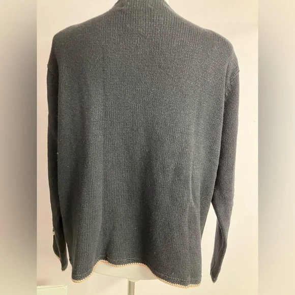 Heirloom Collectibles Women’s Cardigan, L, Black/Peach/Green, Cottagecore - Picture 8 of 8